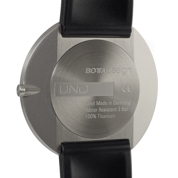 Uno Black Quartz Titanium Wrist Watch